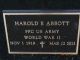 Headstone, Abbott, Harold E. Headstone, Abbott, Harold E.