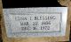 Headstone, Blessing, Edna I. Headstone, Blessing, Edna I.