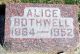 Headstone, Bothwell, Alice Headstone, Bothwell, Alice