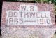 Headstone, Bothwell, W. S. Headstone, Bothwell, W. S.