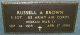 Headstone, Brown, Russell A. Headstone, Brown, Russell A.