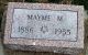 Headstone, Chasteen, Mayme M. Headstone, Chasteen, Mayme M.