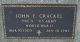 Headstone, Crackel, John E. Headstone, Crackel, John E.