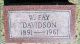 Headstone, Davidson, W. Fay Headstone, Davidson, W. Fay