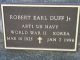 Headstone, Duff, Robert Earl Jr. Headstone, Duff, Robert Earl Jr.