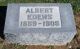 Headstone, Edens, Albert Headstone, Edens, Albert