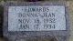 Headstone, Edwards, Donna Jean Headstone, Edwards, Donna Jean