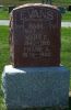 Headstone, Evans, Basil, Mary E., and Frank A.