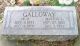 Headstone, Galloway, Arch and Martha L.