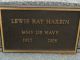 Headstone, Harbin, Lewis Ray Headstone, Harbin, Lewis Ray