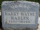 Headstone, Hasler, Harry Wayne Headstone, Hasler, Harry Wayne