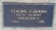 Headstone, Herdes, Claudie J. Headstone, Herdes, Claudie J.