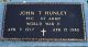 Headstone, Hunley, John T. Headstone, Hunley, John T.