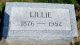 Headstone, Hunley, Lillie Headstone, Hunley, Lillie