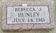 Headstone, Hunley, Rebecca J. Headstone, Hunley, Rebecca J.