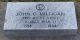 Headstone, Milligan, John C. Headstone, Milligan, John C.