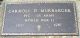 Headstone, Murbarger, Carroll D. Headstone, Murbarger, Carroll D.