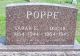 Headstone, Poppe, Sarah E. and Oscar Headstone, Poppe, Sarah E. and Oscar