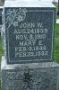 Headstone, Satterfield, John W. and Mary E. Headstone, Satterfield, John W. and Mary E.