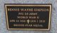 Headstone, Simpson, Bennie Wayne Headstone, Simpson, Bennie Wayne