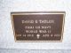 Headstone, Taylor, David E. Headstone, Taylor, David E.